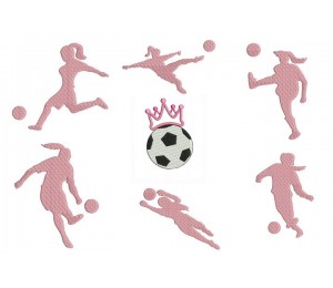 Stickserie - Fußball Ladies Silhouette